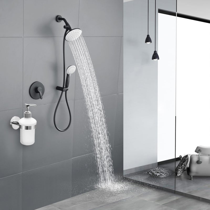 SWETON Bathroom Lavatory Soap Lotion Dispenser Pump Wall Mount with SUS304 Stainless Steel Holder - Image 5